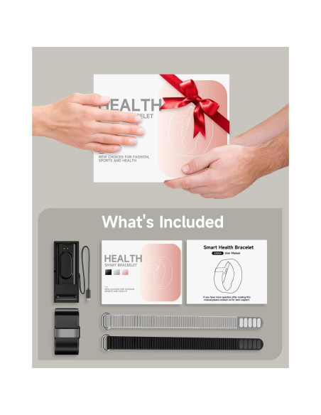 Rastreador de Salud AKUMAKA, Monitor de Sueño y Frecuencia Cardíaca