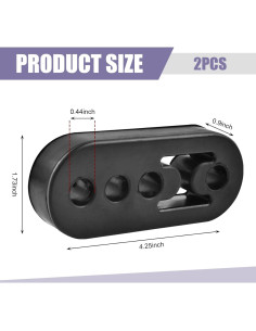 Soporte de Silenciador de Escape Sephile 2 Pcs Ajustable 4 Agujeros 2
