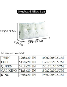 Almohada Triangular de Cuña SAMTY Twin XL Beige 39x20.3x50.8 cm 2