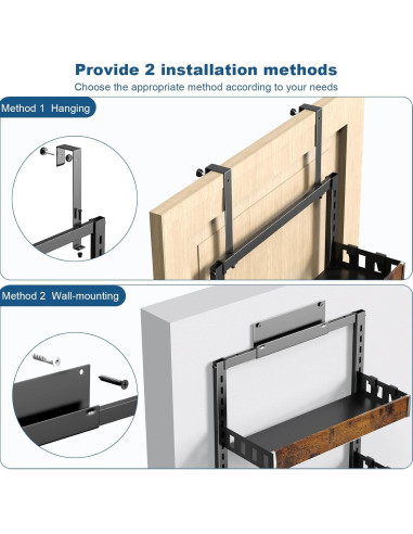 Organizador de despensa sobre puerta Bukfen, 6 niveles ajustables
