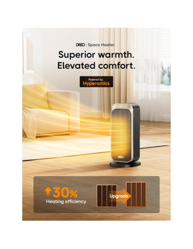 Calentador Eléctrico Dreo DR-HSH007 Oro 1500W con Control Remoto