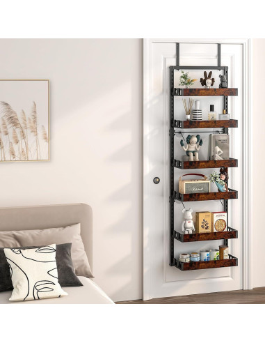 Organizador de despensa sobre puerta Bukfen, 6 niveles ajustables