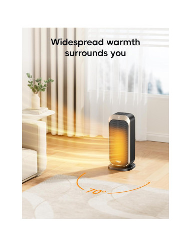 Calentador Eléctrico Dreo DR-HSH007 Oro 1500W con Control Remoto