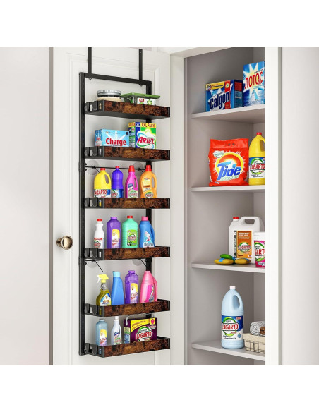 Organizador de despensa sobre puerta Bukfen, 6 niveles ajustables