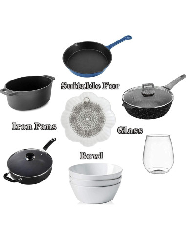 Limpiador de Sartén de Hierro Fundido Lucky Success 15.24 cm