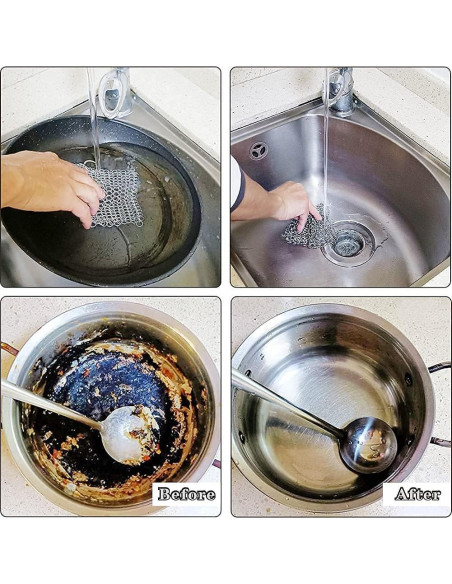 Limpiador de Sartén de Hierro Fundido Lucky Success 15.24 cm