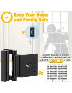 Cerradura de Seguridad Crosize para Puerta Interior Negra 2