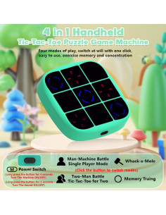 Juego Electrónico Tres en Raya Portátil Yemona 4 en 1 2