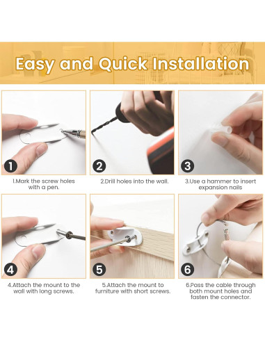 Anclajes de Muebles Booda Brand - Paquete de 10 - Seguridad Infantil