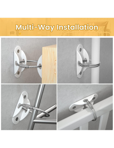 Anclajes de Muebles Booda Brand - Paquete de 10 - Seguridad Infantil