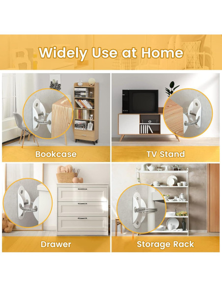 Anclajes de Muebles Booda Brand - Paquete de 10 - Seguridad Infantil