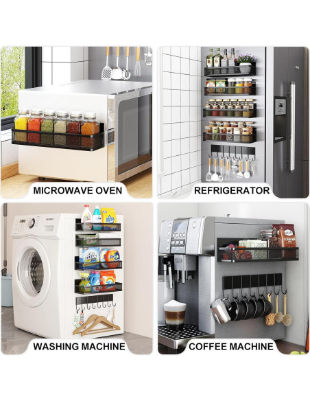 Estante Magnético Aufworld para Especias y Utensilios - 5 Piezas