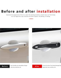 Cubierta Manija Puerta Auto DLOVEG Fibra Carbono Toyota 2018-2025 2