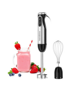 Batidora de Inmersión Bonsenkitchen 500W 20 Velocidades 2 en 1