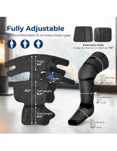Masajeador de Piernas SereneLife Completo con Calor y Compresión 2