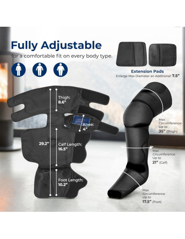 Masajeador de Piernas SereneLife Completo con Calor y Compresión