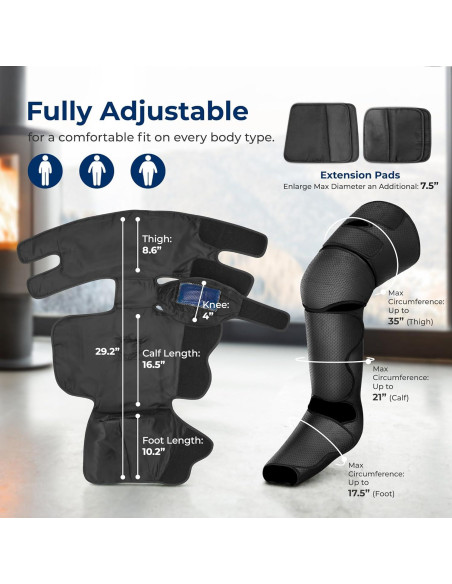 Masajeador de Piernas SereneLife Completo con Calor y Compresión