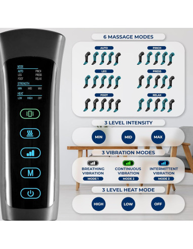 Masajeador de Piernas SereneLife Completo con Calor y Compresión