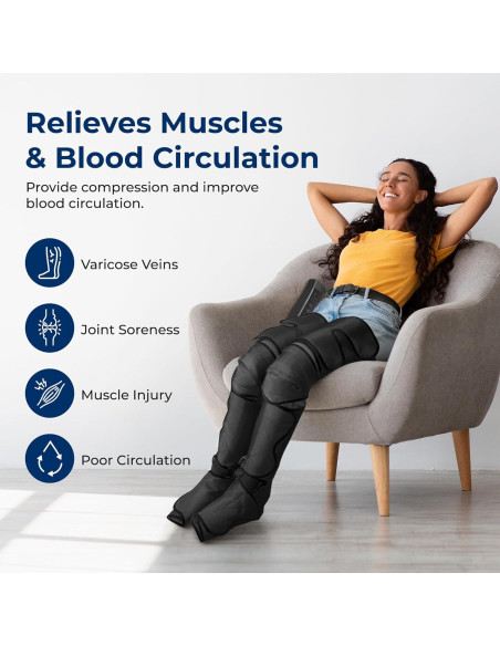 Masajeador de Piernas SereneLife Completo con Calor y Compresión