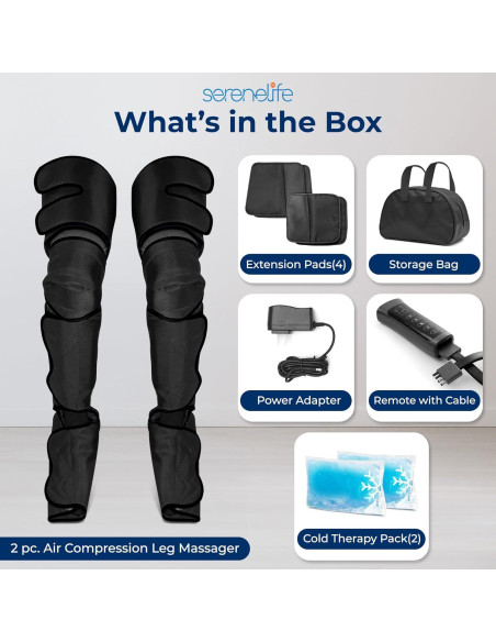 Masajeador de Piernas SereneLife Completo con Calor y Compresión