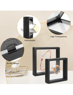 Soporte de Exhibición Flotante 3D Linkstyle - Caja Joyería Transparente 2