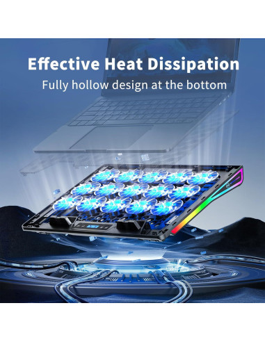 Base de Enfriamiento para Laptop KeiBn AA2-15 RGB 10-17.3"