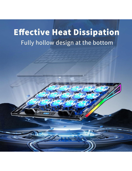 Base de Enfriamiento para Laptop KeiBn AA2-15 RGB 10-17.3"
