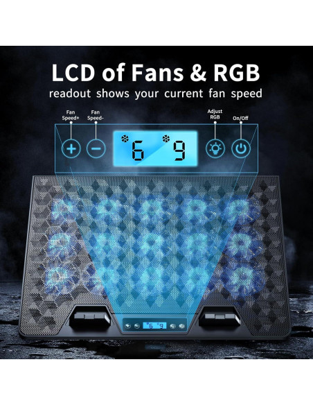 Base de Enfriamiento para Laptop KeiBn AA2-15 RGB 10-17.3"