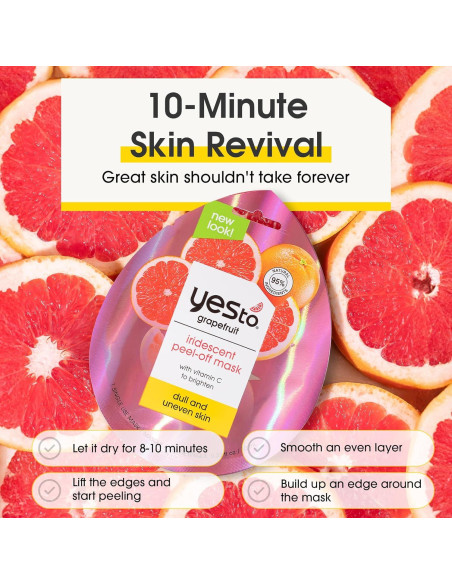 Máscara Peel Off Sí a la Toronja con Vitamina C - 3 Piezas