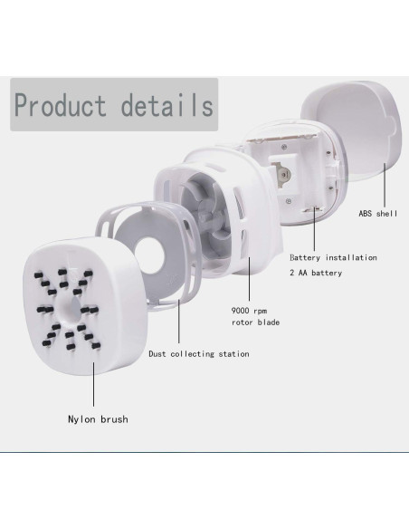 Aspiradora de escritorio ODISTAR inalámbrica 1000W negra