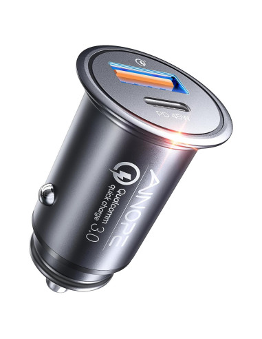 Cargador de Coche USB C AINOPE 67.5W Carga Rápida Metal
