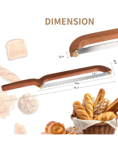 Cuchillo de Pan para Zurdos Uprichya 26.92 cm Acero Inoxidable 2