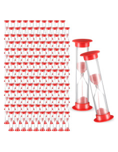 200 Temporizadores de Arena 1 Minuto Queekay Rojo Acrílico