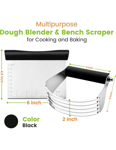 Mezclador de Masa y Raspador de Banco Spring Chef - Acero Inoxidable