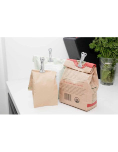 Clips de Bolsa Kikkerland Industrial Galvanizado - Juego de 6 2