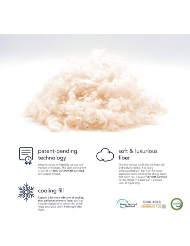 Almohada de Enfriamiento Honeydew Queen para Dormir de Lado