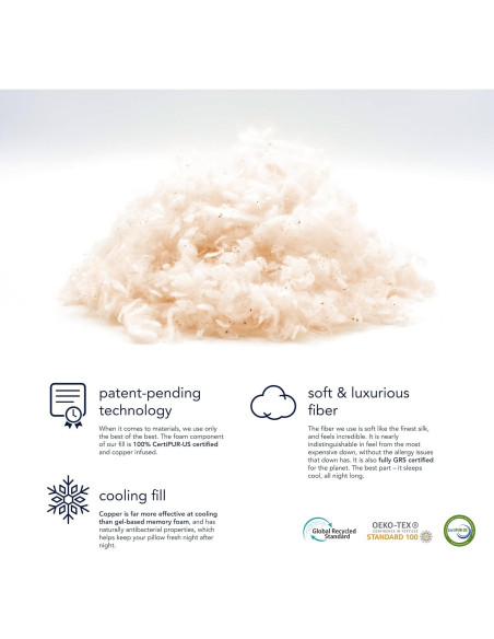 Almohada de Enfriamiento Honeydew Queen para Dormir de Lado