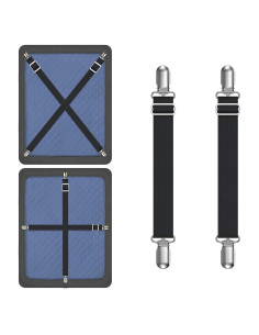 Soportes de Funda de Sofá Ajustables Yoovat 2 Pcs Negro