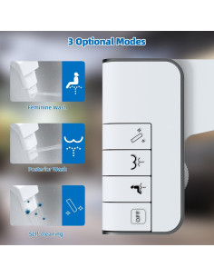 Bidet Mecánico Hibbent Doble Boquilla Ajustable Negro 2