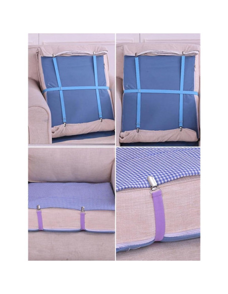 Soportes de Funda de Sofá Ajustables Yoovat 2 Pcs Negro