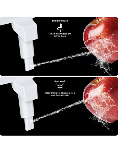 Bidet Mecánico Hibbent Doble Boquilla Ajustable Negro