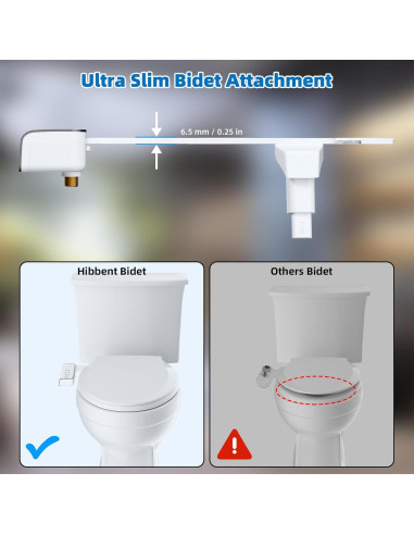 Bidet Mecánico Hibbent Doble Boquilla Ajustable Negro