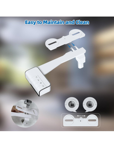 Bidet Mecánico Hibbent Doble Boquilla Ajustable Negro