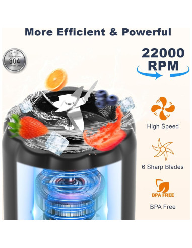 Licuadora Portátil COKUNST PSB-8 500ml Recargable USB-C