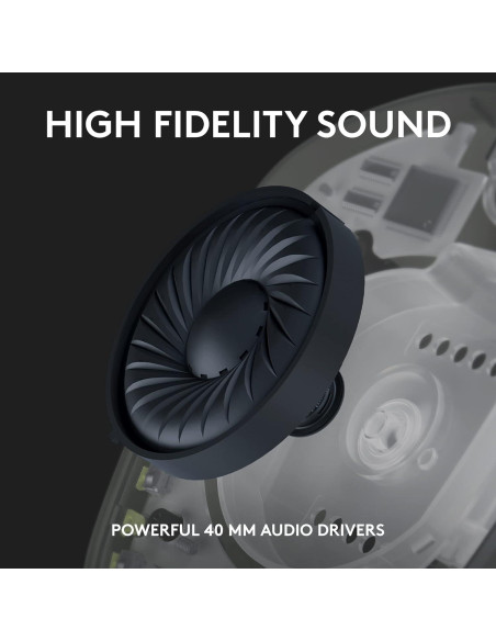 Auriculares Inalámbricos Logitech G435 - Ligero, 18h Batería, Dolby Atmos, Negro Auriculares Inalámbricos Logitech G435 - Ligero, 18h Batería, Dolby Atmos, Negro
