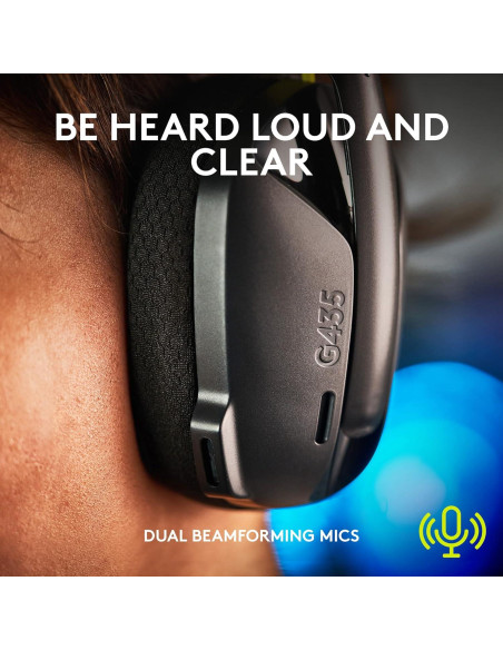 Auriculares Inalámbricos Logitech G435 - Ligero, 18h Batería, Dolby Atmos, Negro Auriculares Inalámbricos Logitech G435 - Ligero, 18h Batería, Dolby Atmos, Negro