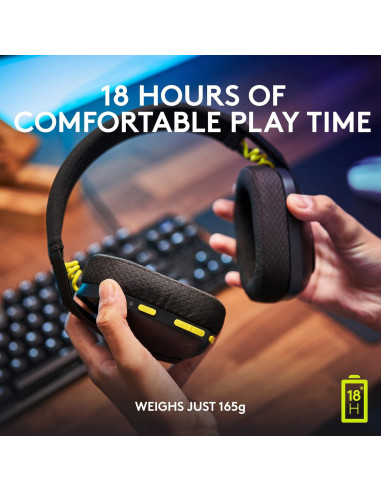 Auriculares Inalámbricos Logitech G435 - Ligero, 18h Batería, Dolby Atmos, Negro