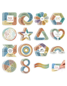 Calcomanías Calmantes Huimdery 45 Piezas Texturizadas para Estrés