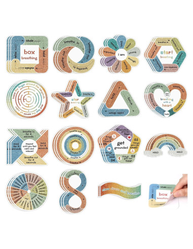 Calcomanías Calmantes Huimdery 45 Piezas Texturizadas para Estrés