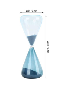 Reloj de Arena Mumusuki de Vidrio 23 cm Azul Decorativo 2